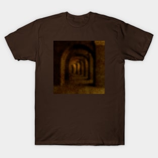 Digital collage, special processing. Path in some castle tunnel. Beautiful. Blur and noise. T-Shirt